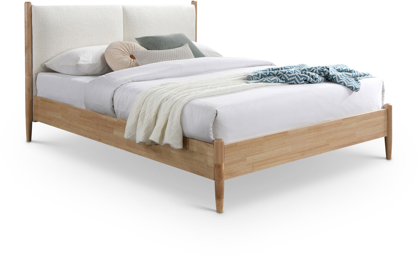 Arbor Cream Fabric Twin Bed