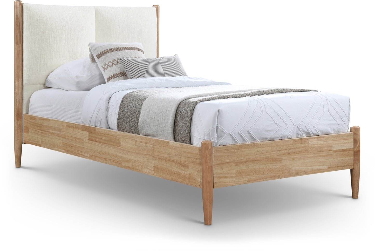 Arbor Cream Fabric Twin Bed