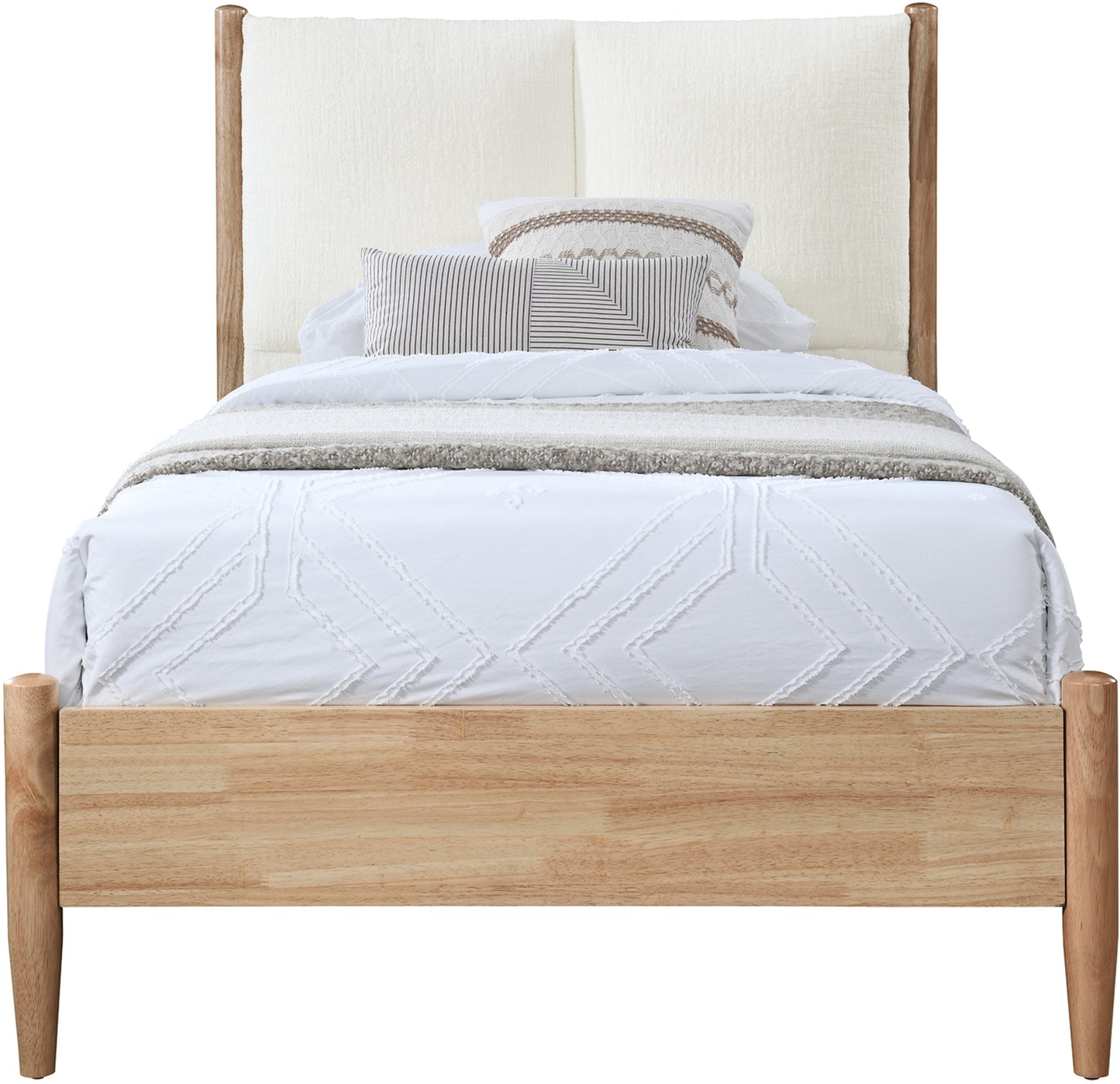 Arbor Cream Fabric Twin Bed