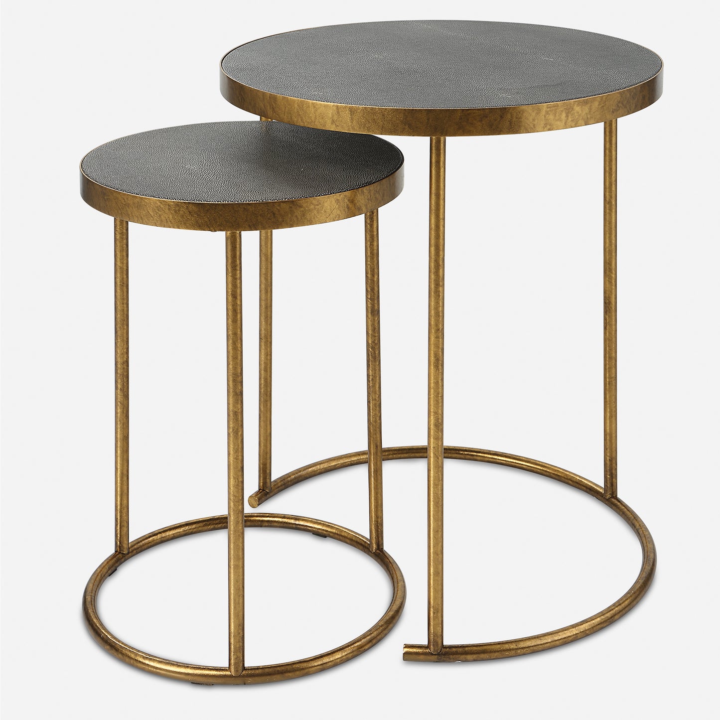 Uttermost Aragon Brass Nesting Tables, S/2