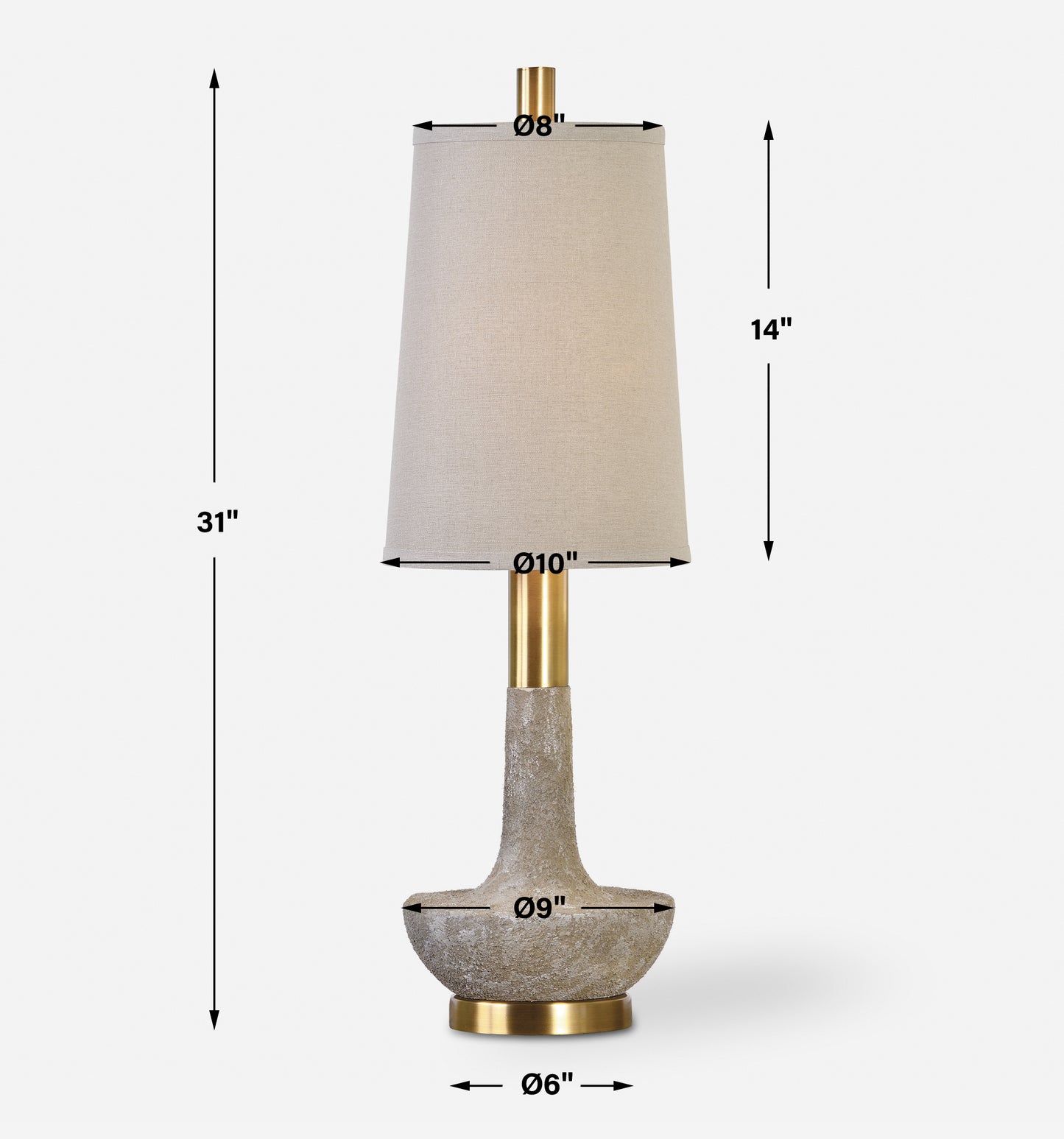 Uttermost Volongo Stone Ivory Buffet Lamp