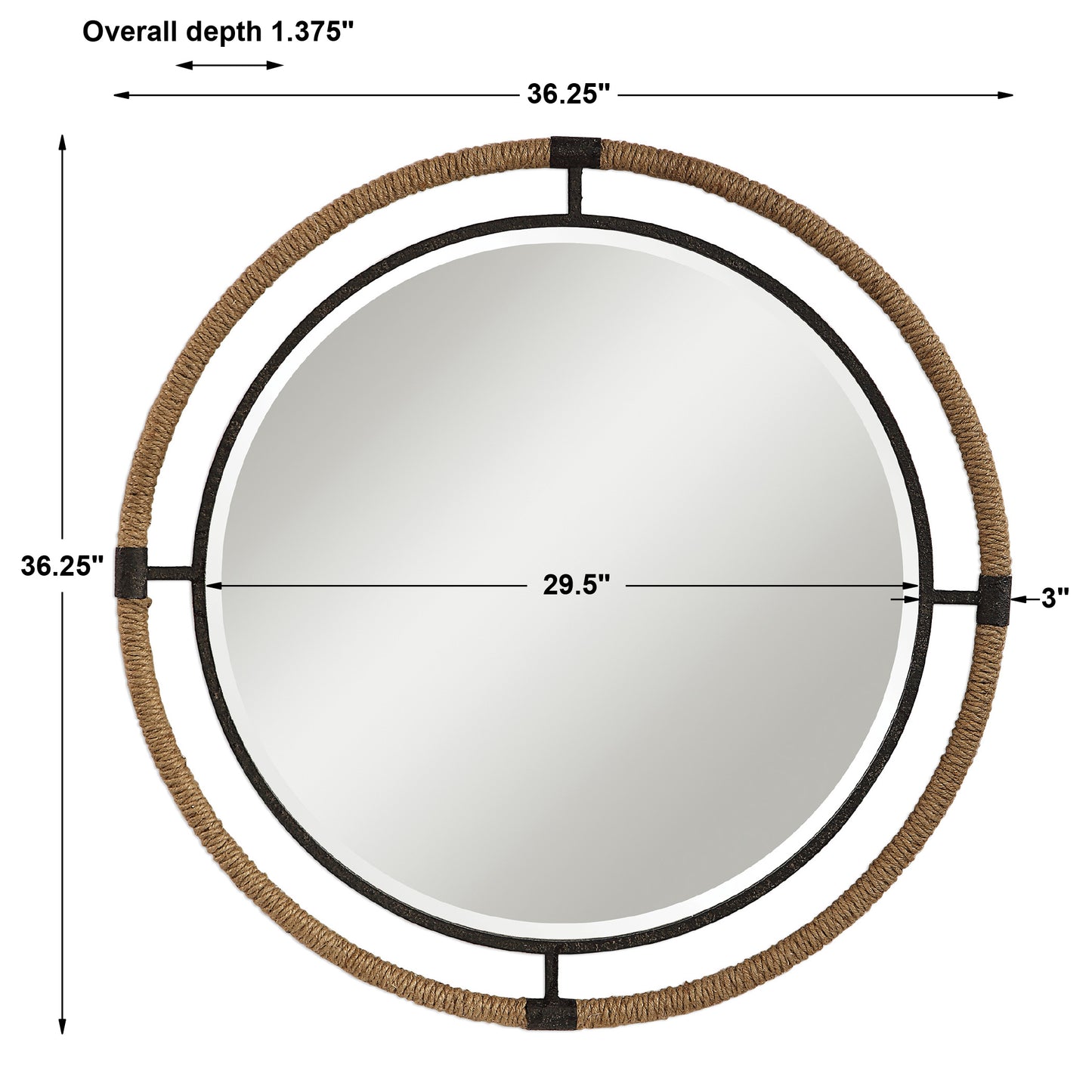 Melville Coastal Round Mirror