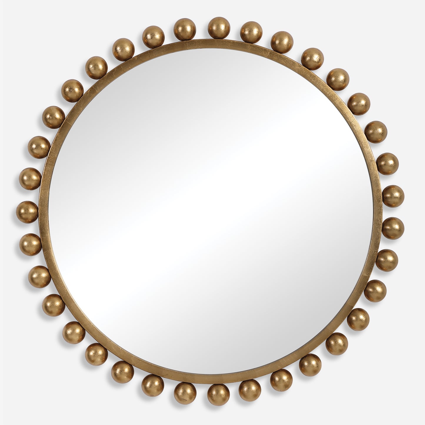 Cyra Black Round Mirror
