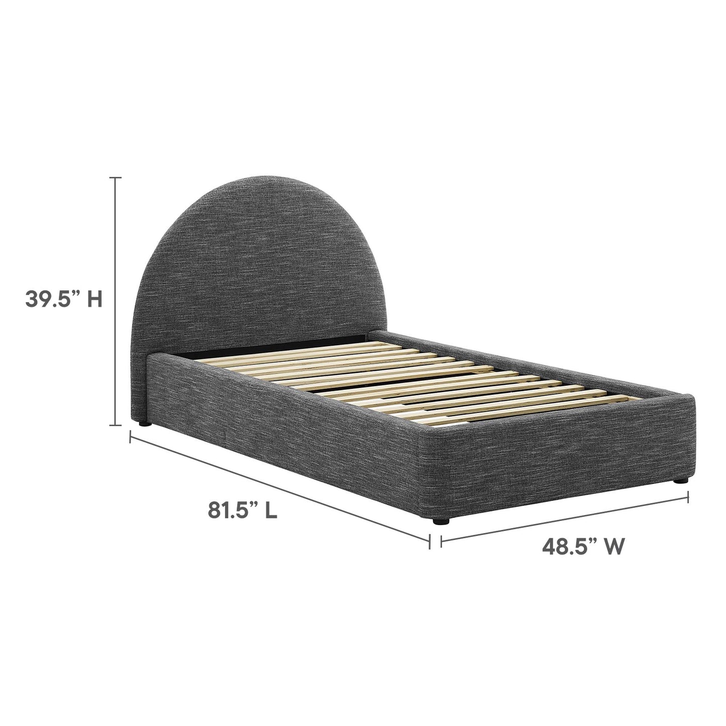 Resort Upholstered Fabric Arched Round Queen Platform Bed by Modway