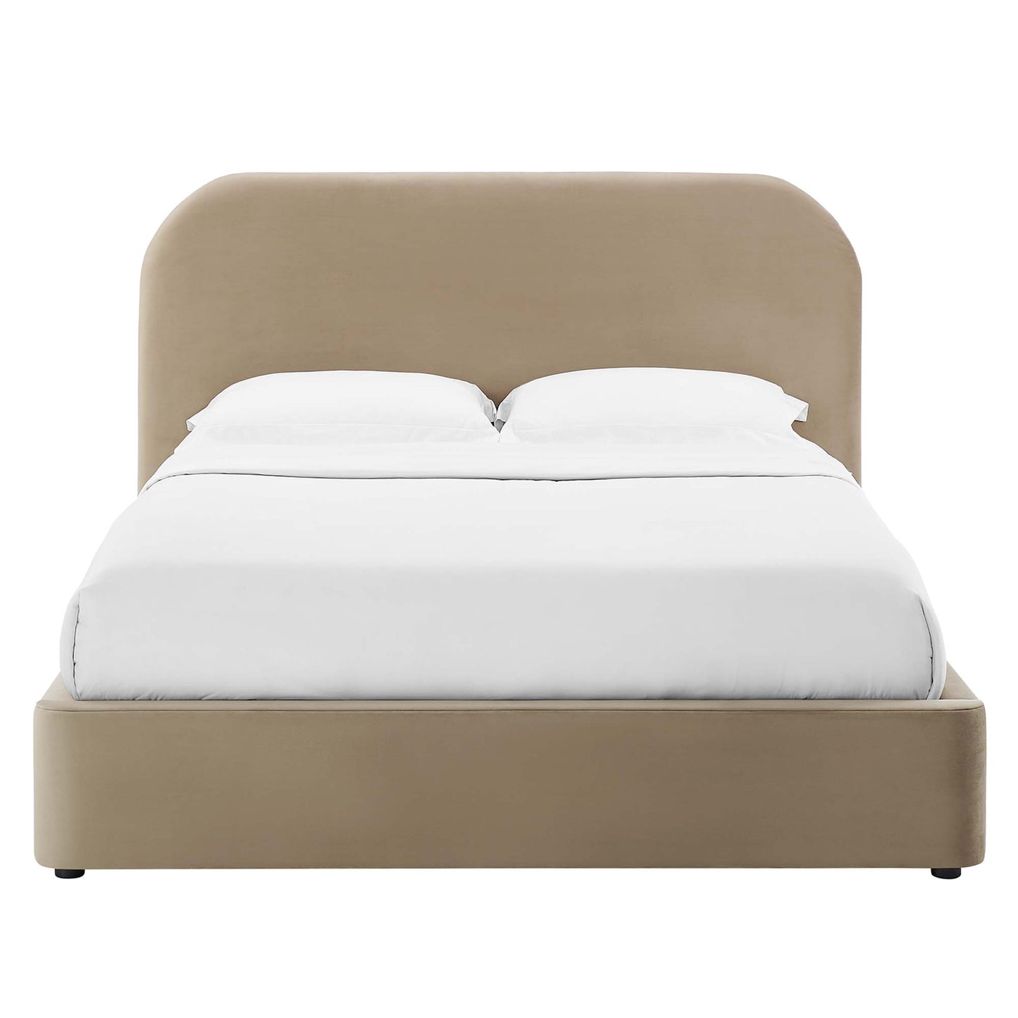 Keynote Performance Velvet Curved King Platform Bed by Modway