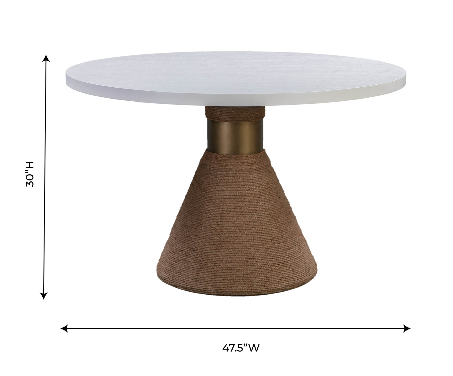 Rishi Black Rope Oval Table