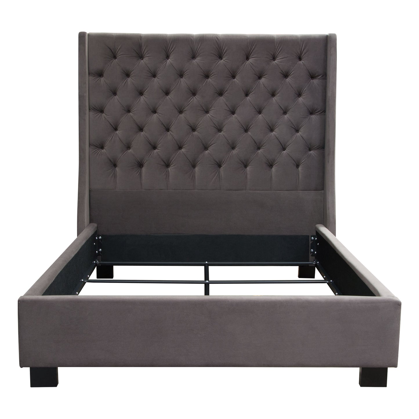 Park Avenue Eastern King Tufted Bed with Vintage Wing