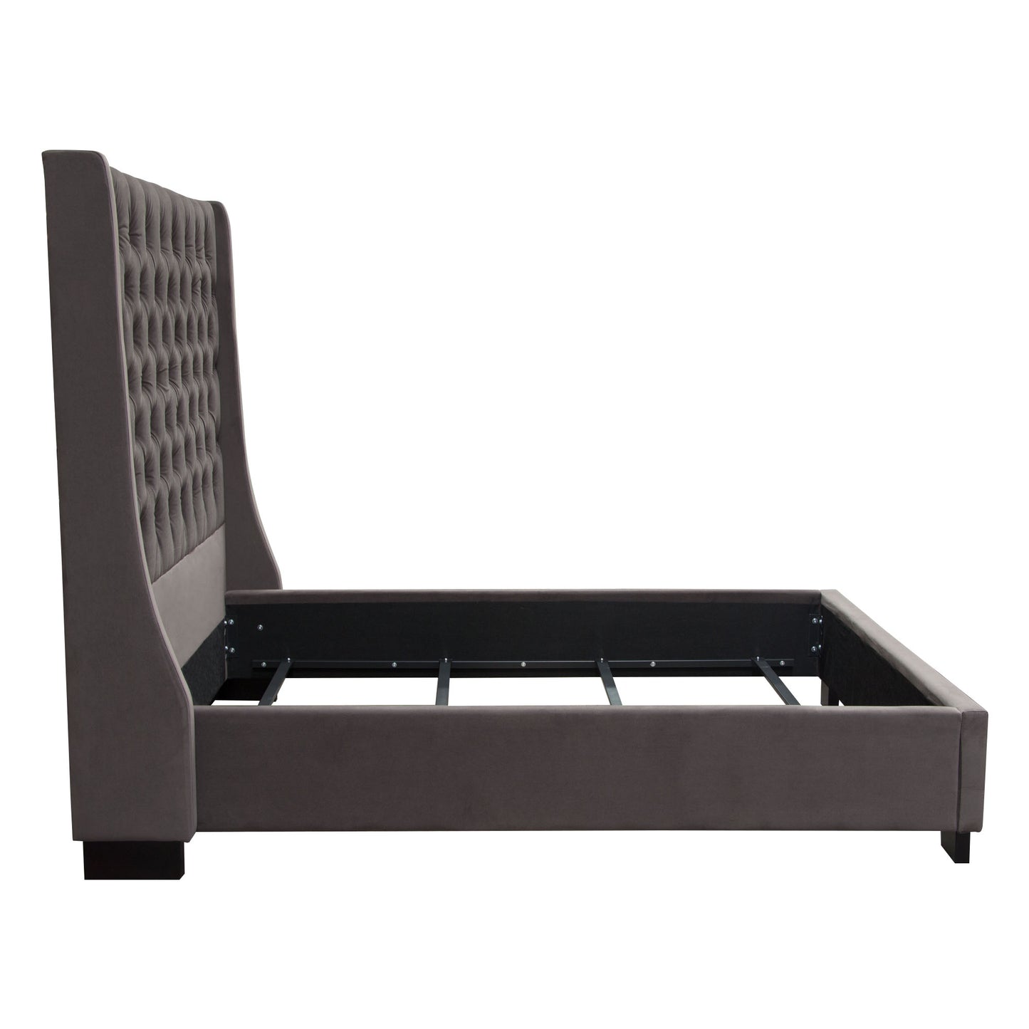 Park Avenue Eastern King Tufted Bed with Vintage Wing