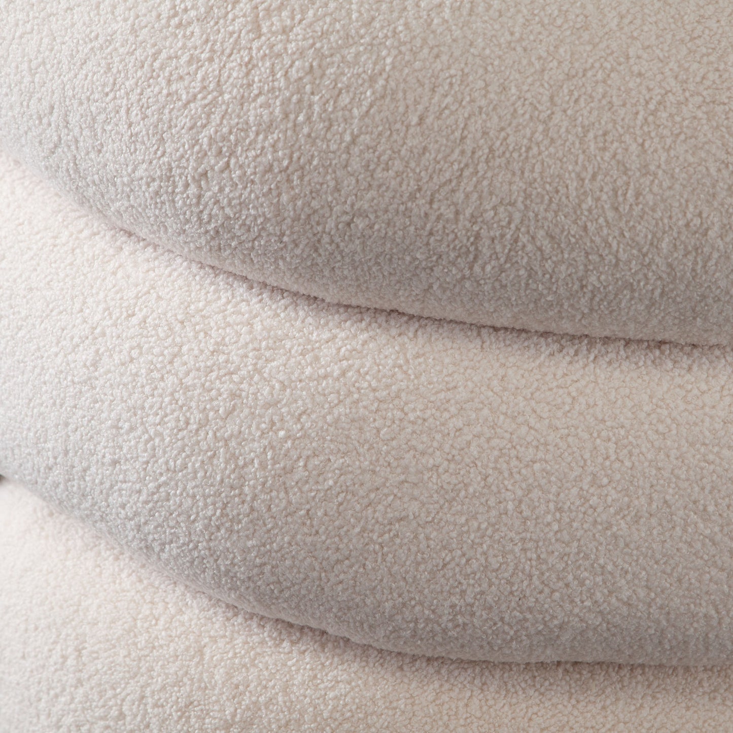 Quantum Swivel Accent Chair in Ivory Sherpa