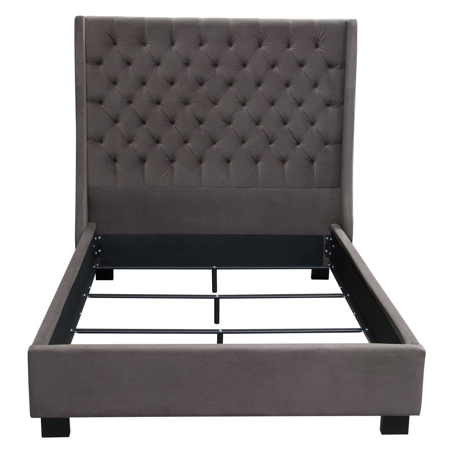 Park Avenue Eastern King Tufted Bed with Vintage Wing