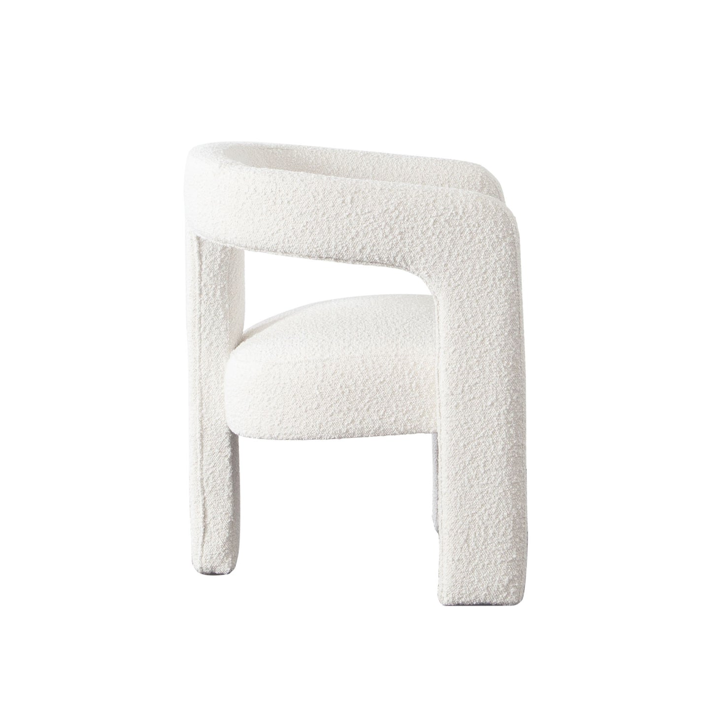 Scout Dining/Accent Chair in Ivory Boucle Fabric