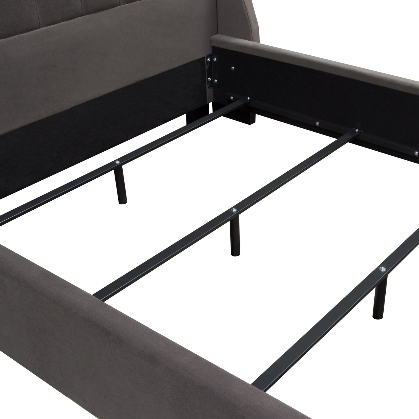 Park Avenue Eastern King Tufted Bed with Vintage Wing