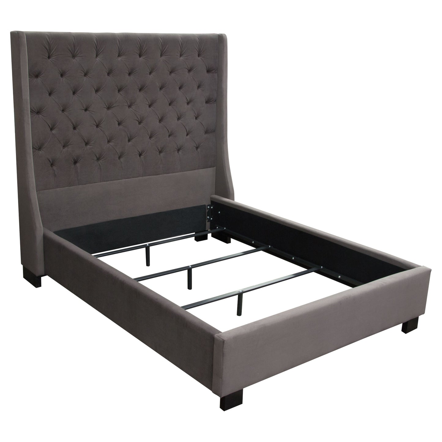 Park Avenue Eastern King Tufted Bed with Vintage Wing