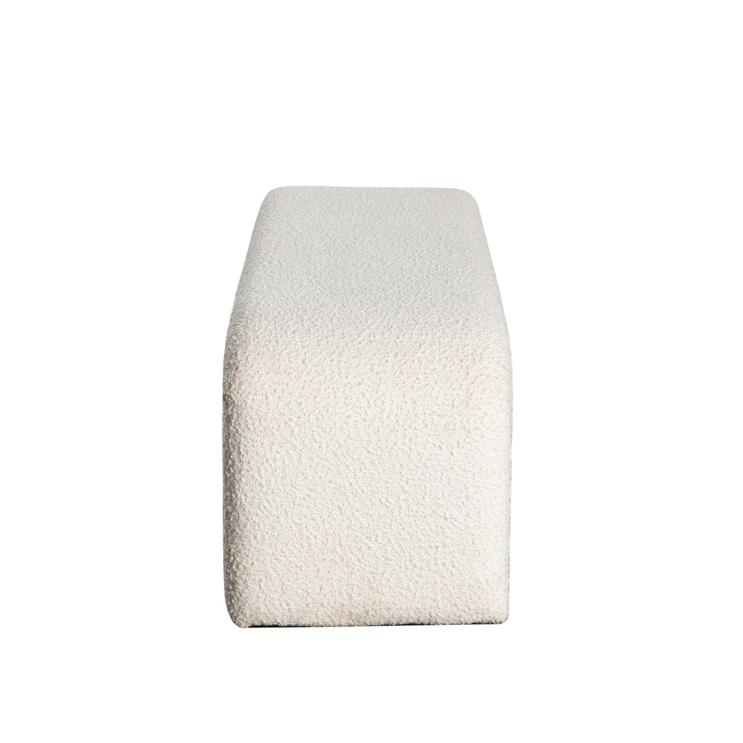 Conrad Accent Bench in Ivory Boucle Fabric
