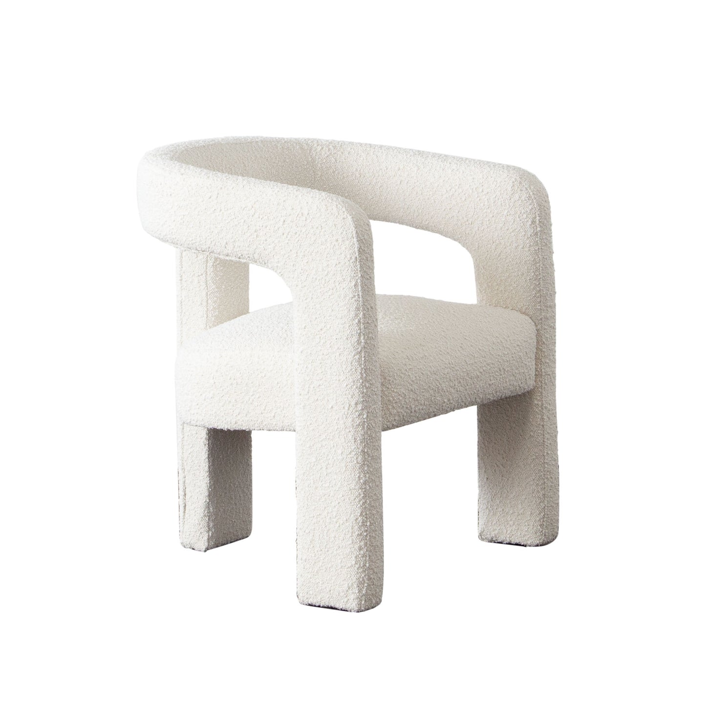 Scout Dining/Accent Chair in Ivory Boucle Fabric