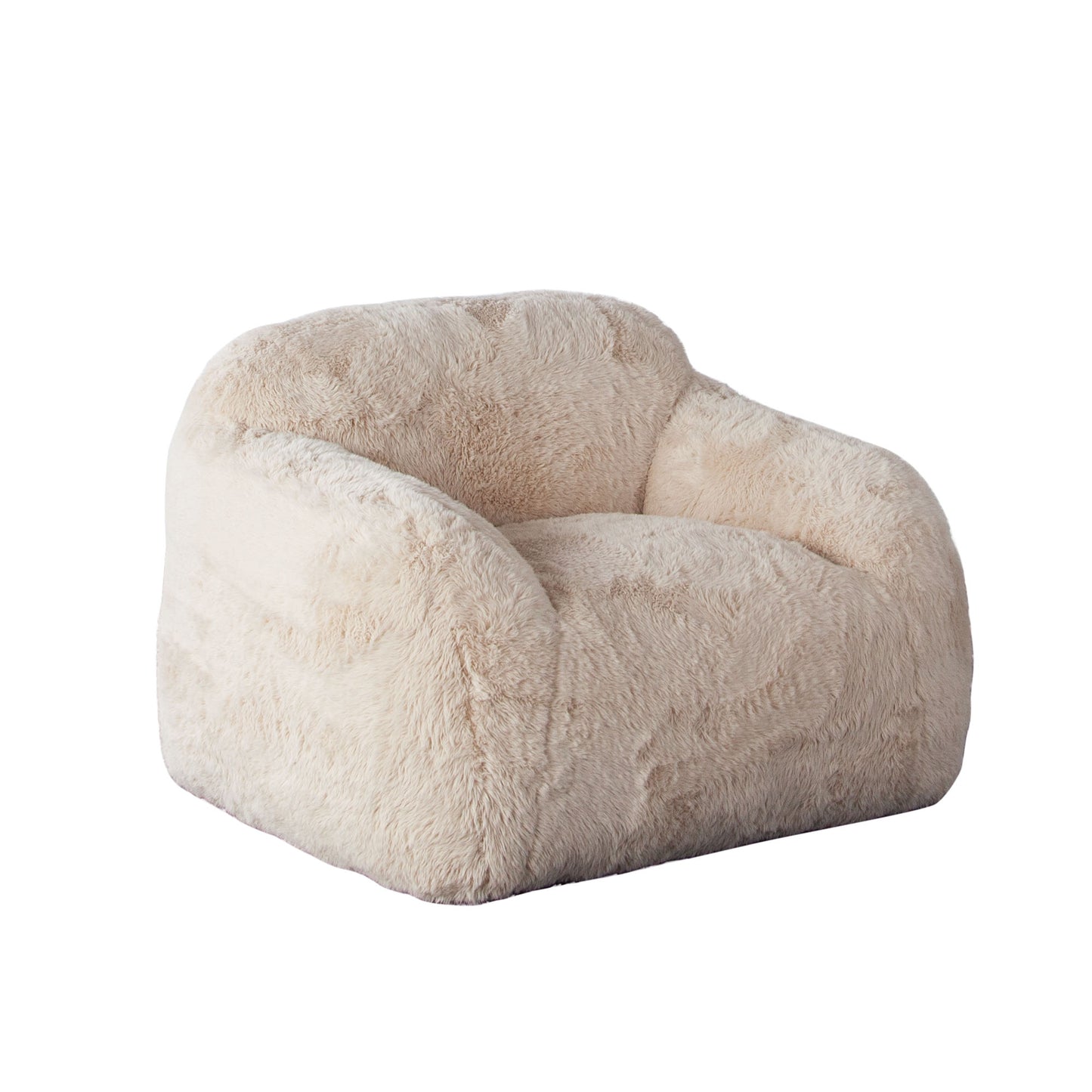 Dawson Accent Chair in Yak Natural Faux Fur