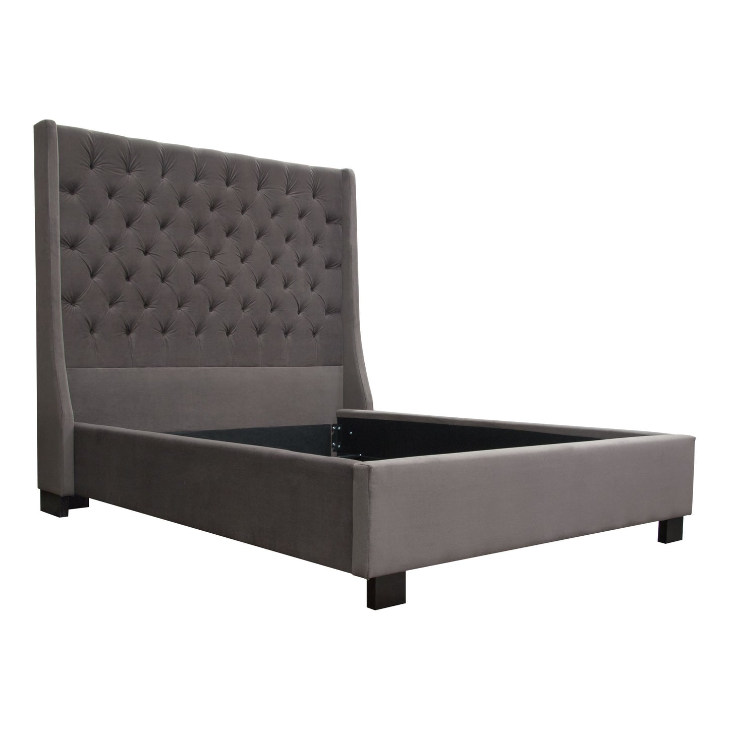 Park Avenue Eastern King Tufted Bed with Vintage Wing
