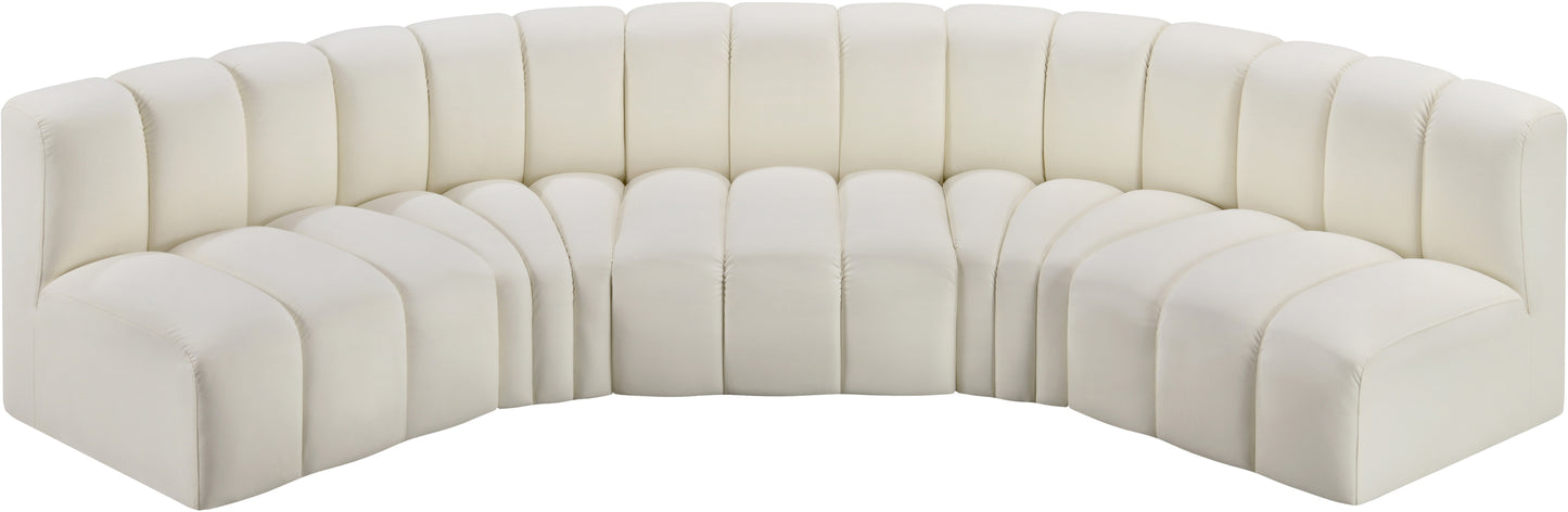 Arc Cream Vegan Leather Modular Sofa