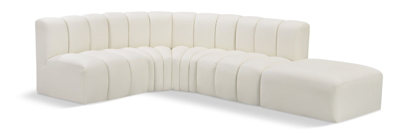 Arc Cream Vegan Leather Modular Sofa