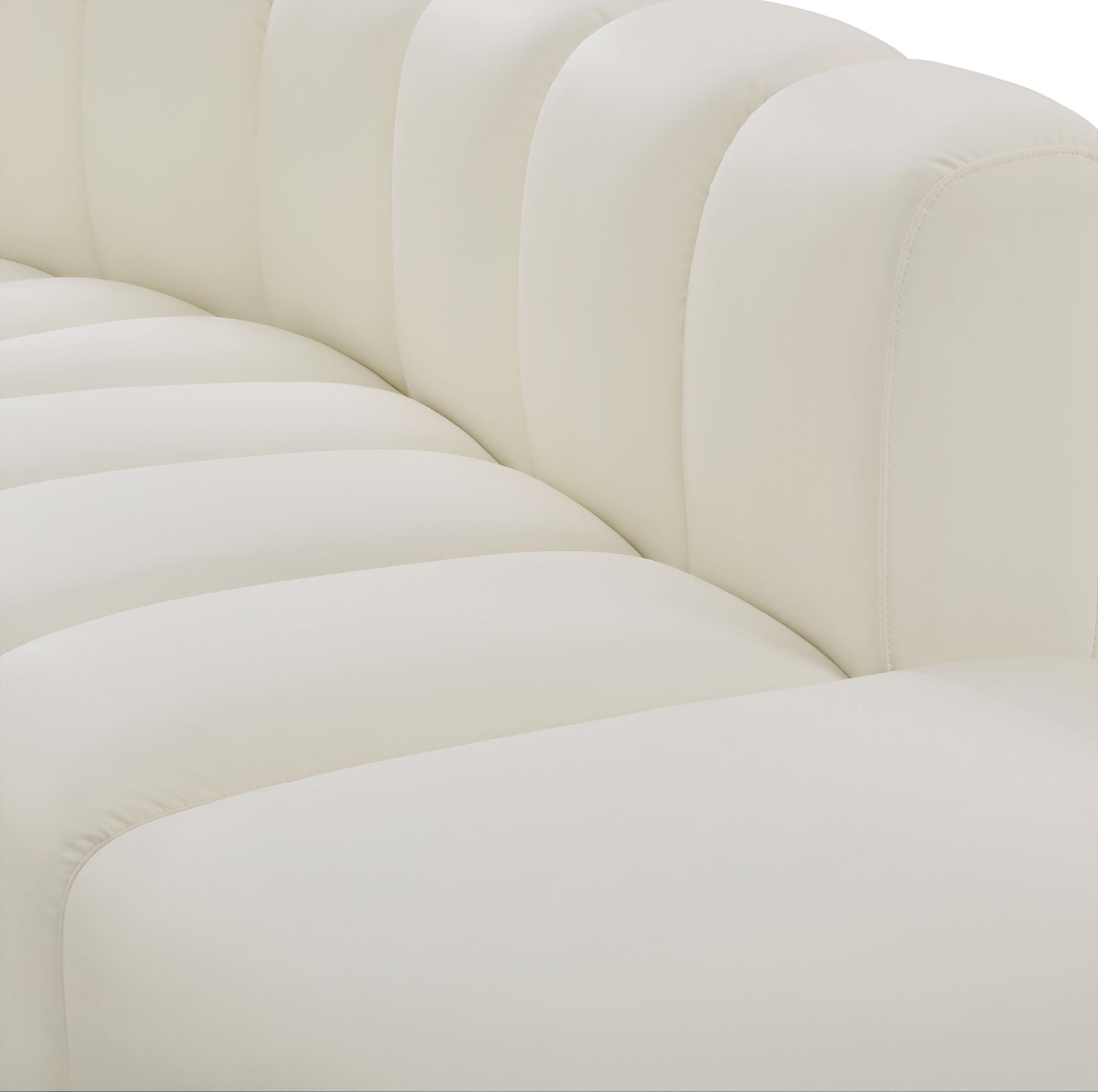 Arc Cream Vegan Leather Modular Sofa