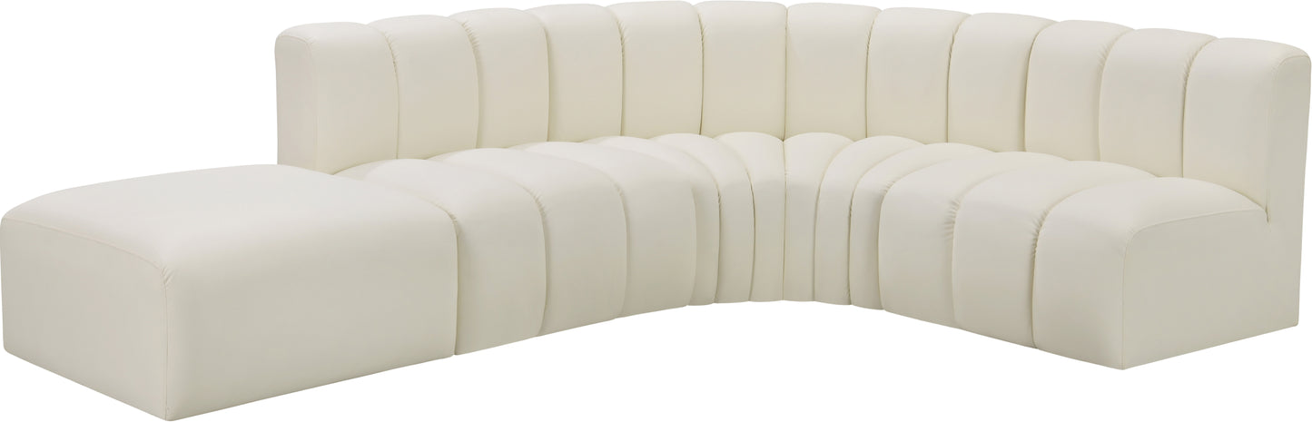 Arc Cream Vegan Leather Modular Sofa