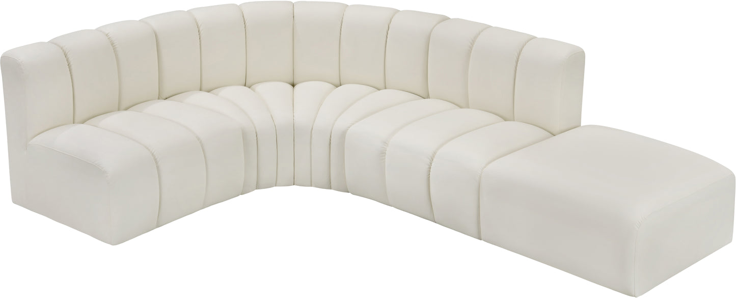 Arc Cream Vegan Leather Modular Sofa