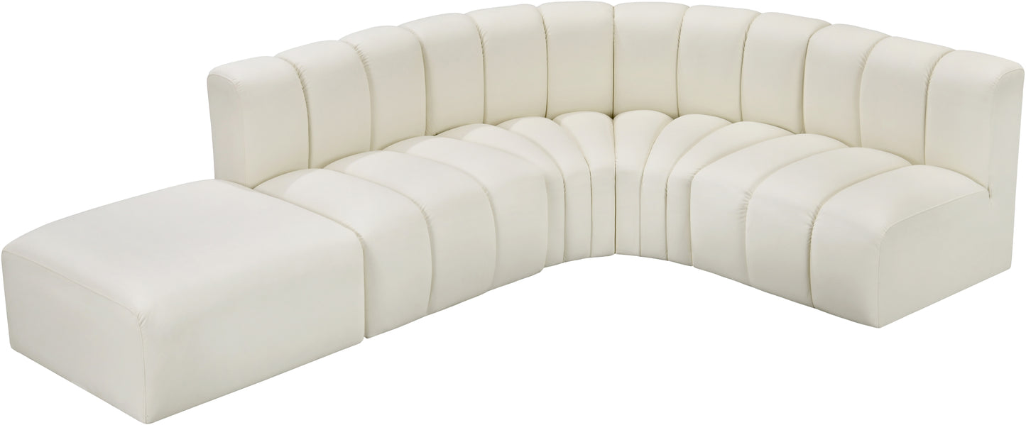 Arc Cream Vegan Leather Modular Sofa