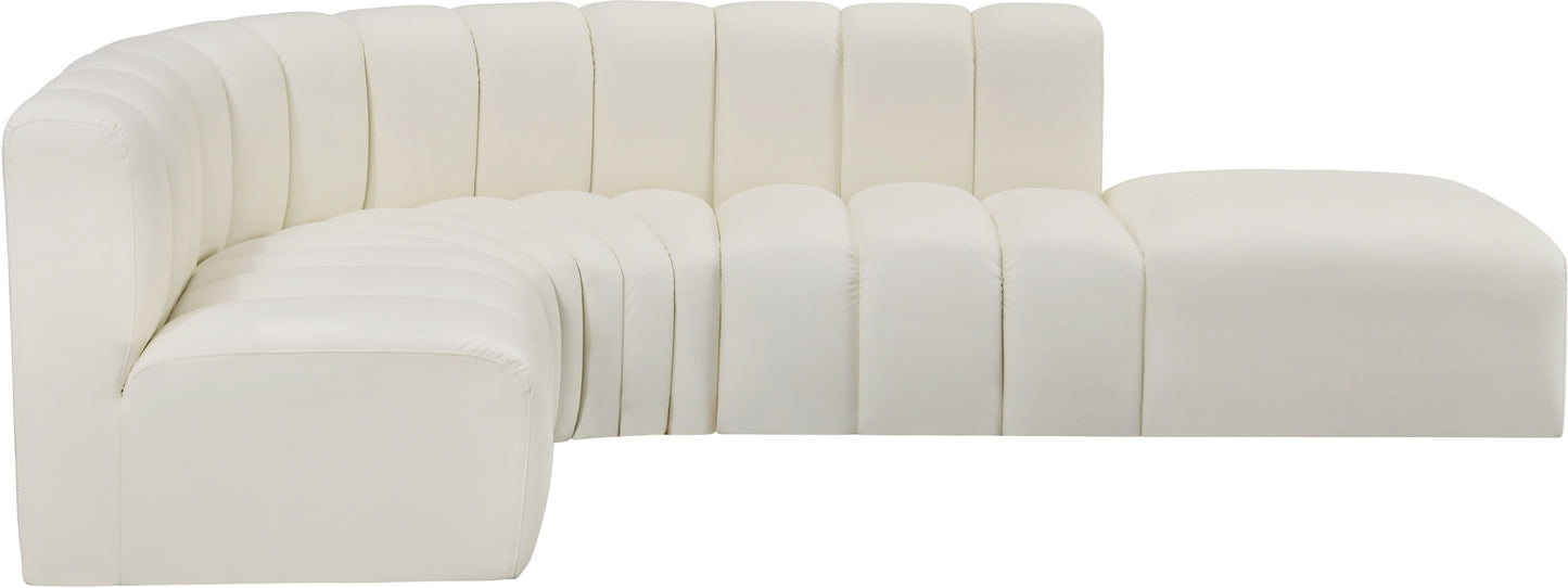 Arc Cream Vegan Leather Modular Sofa