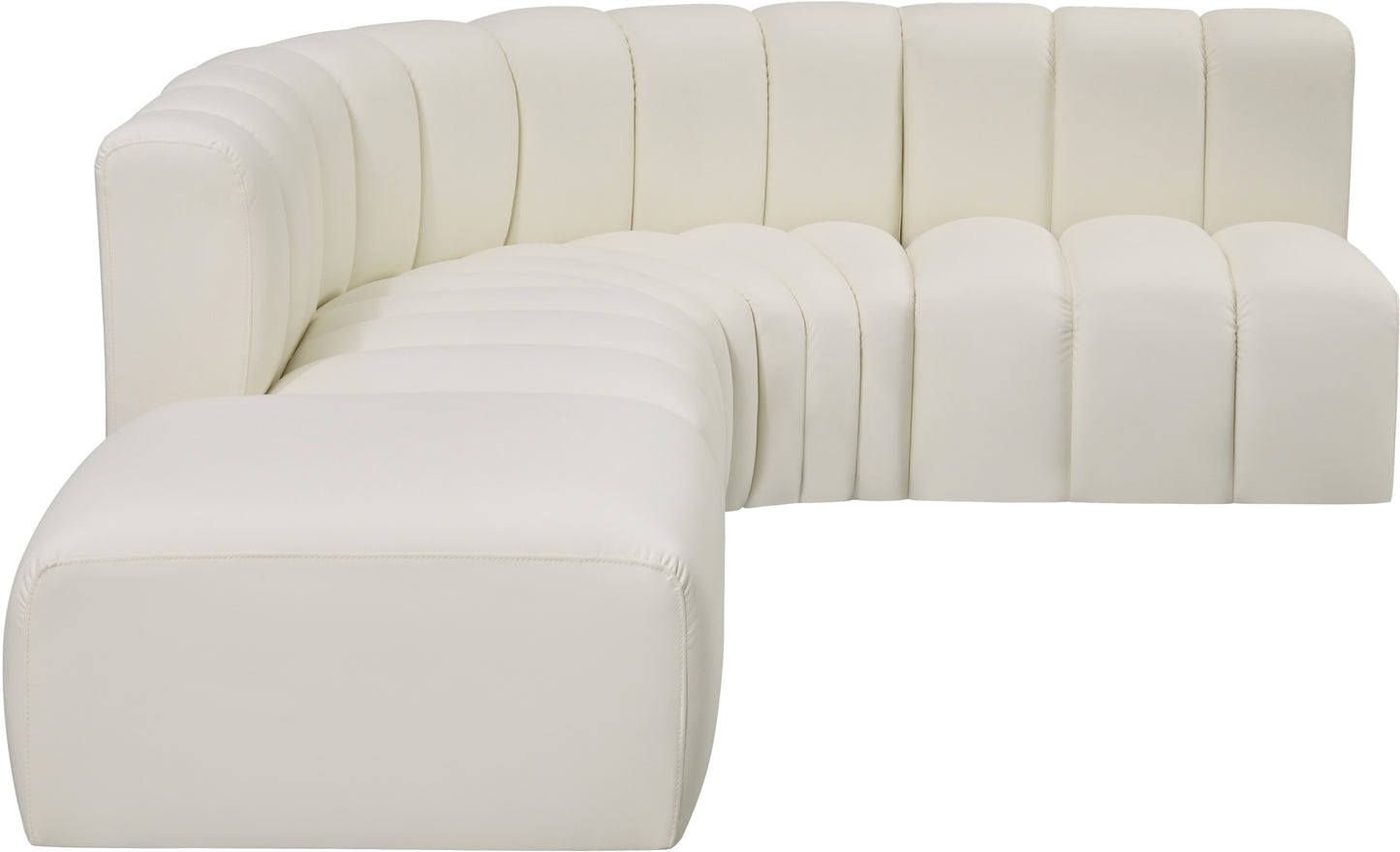 Arc Cream Vegan Leather Modular Sofa