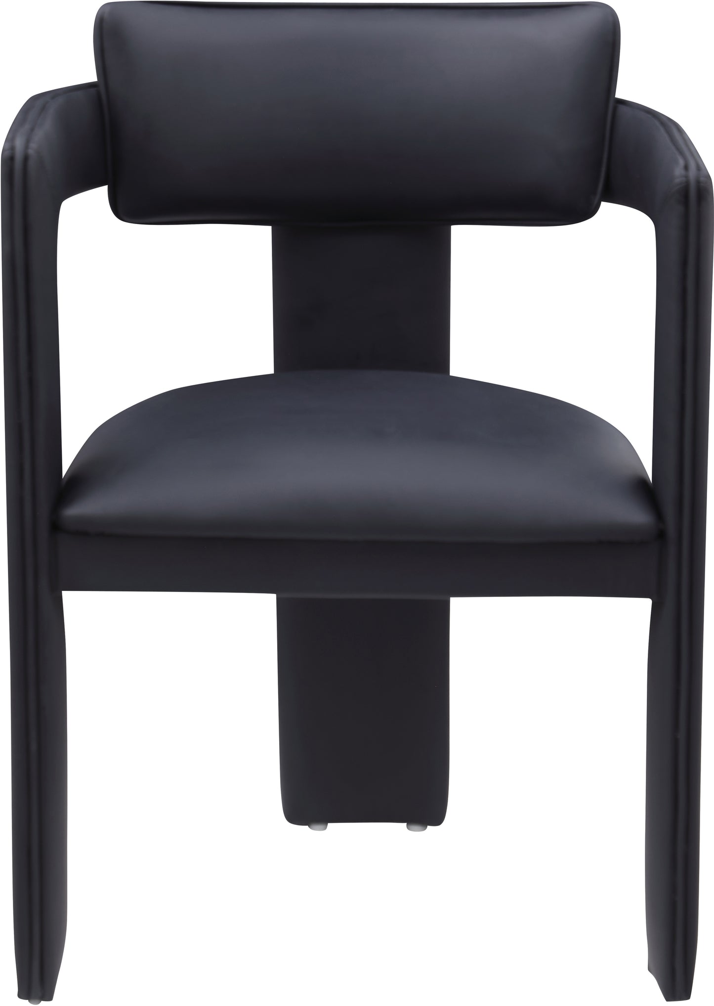 Brenda Black Vegan Leather Dining Chair