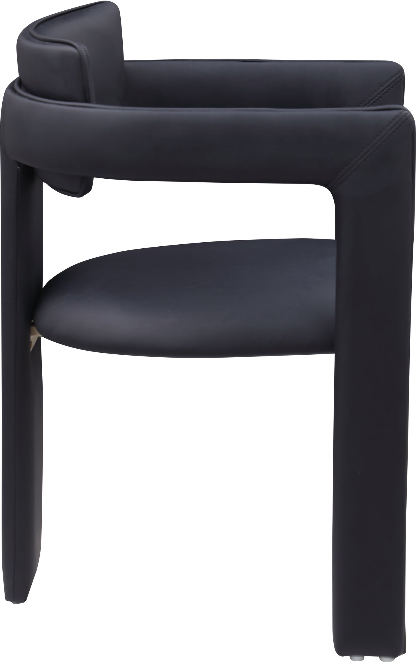 Brenda Black Vegan Leather Dining Chair