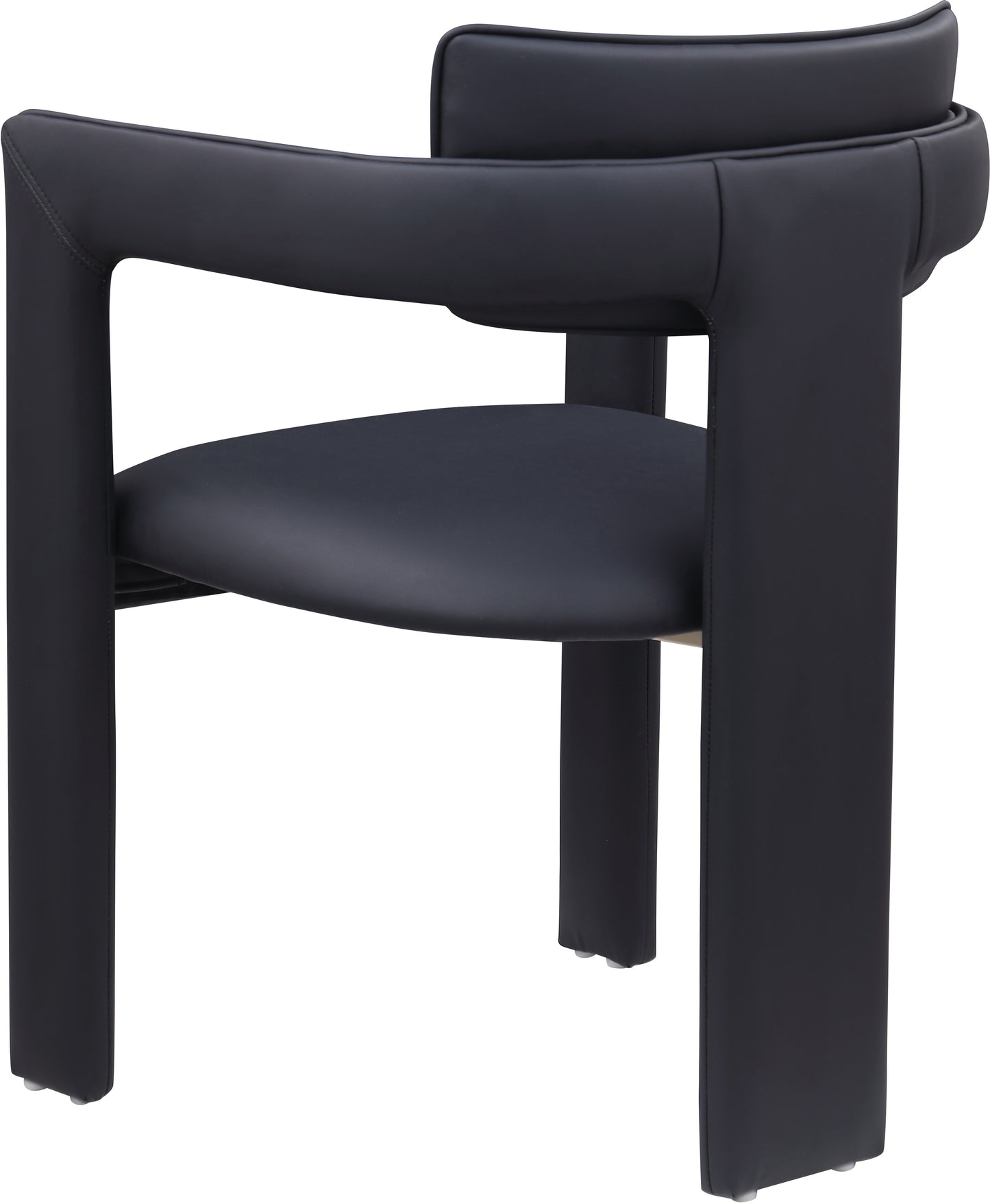 Brenda Black Vegan Leather Dining Chair