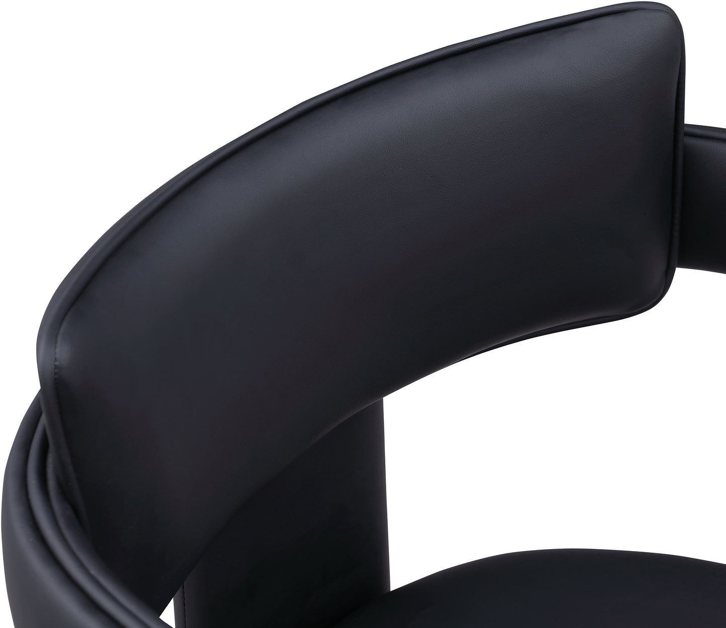 Brenda Black Vegan Leather Dining Chair