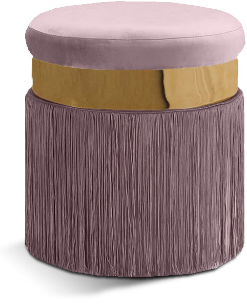 Yasmine Green Velvet Ottoman/Stool