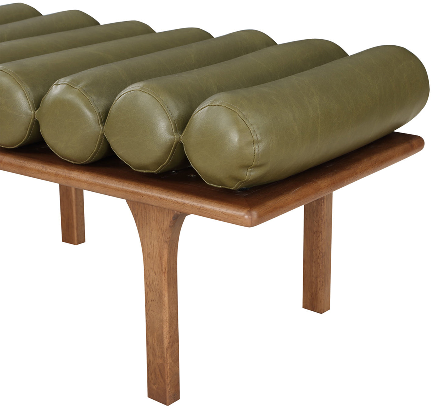 Landon Cream Vegan Leather Bench