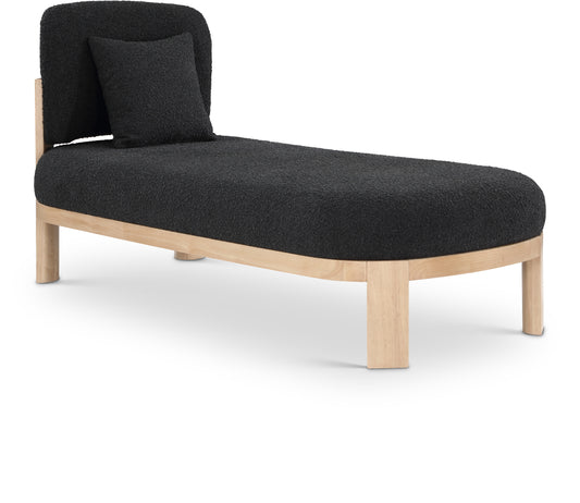 Maybourne Black Boucle Fabric Chaise/Bench