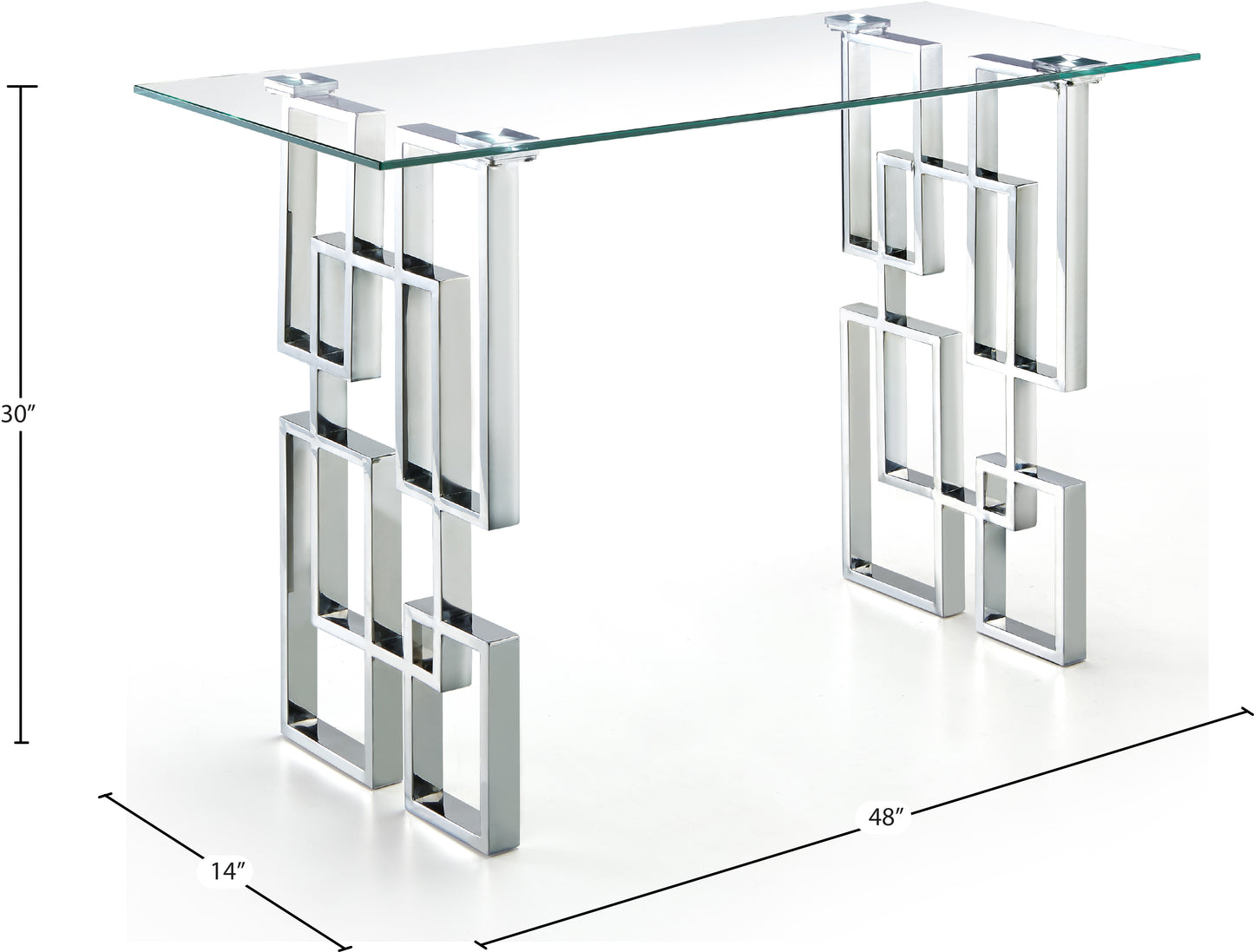 Alexis Chrome Console Table