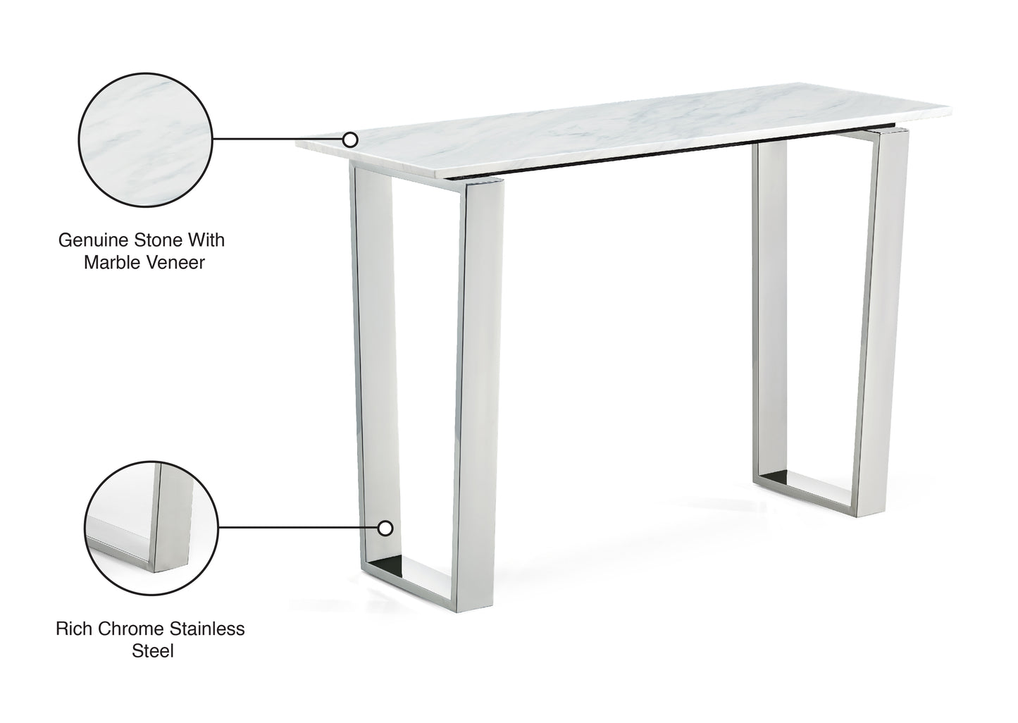 Carlton Chrome Console Table