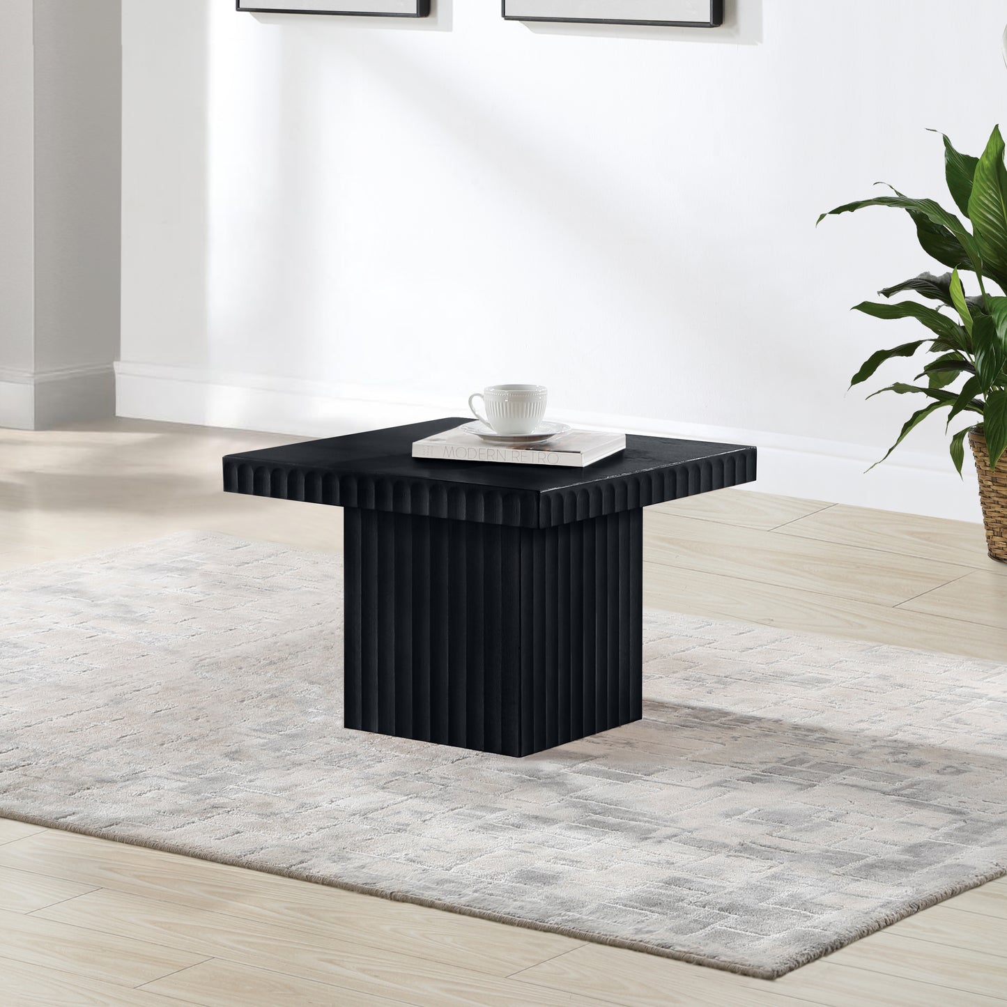 Spencer Black Oak Veneer Coffee Table