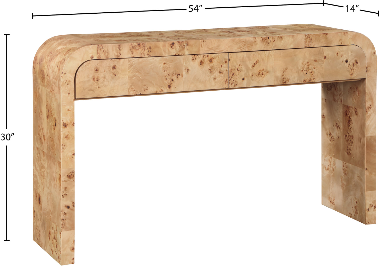 Cresthill Natural Ash Console Table