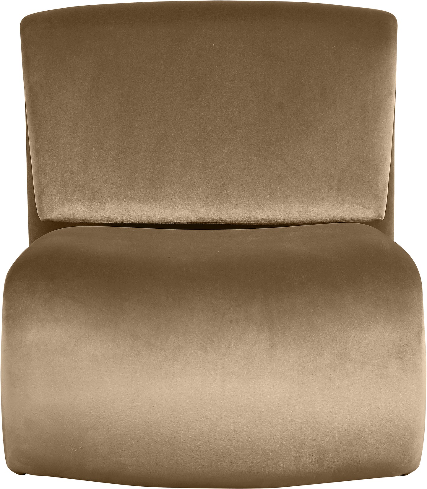 Nouveau Beige Velvet Accent Chair