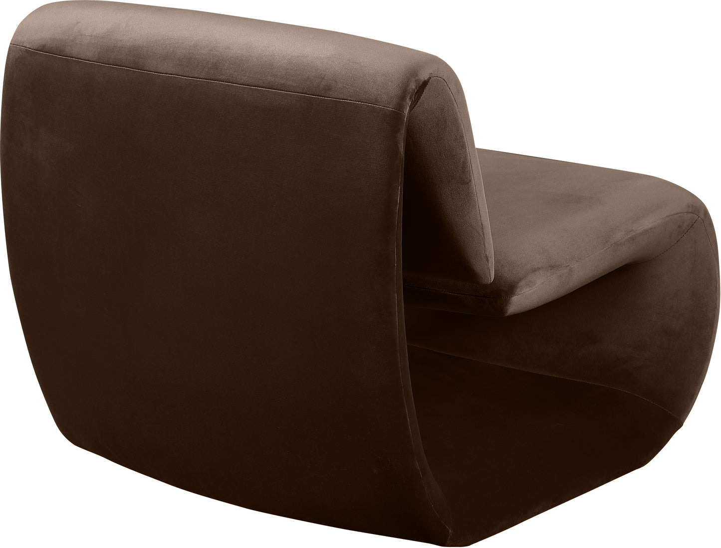 Nouveau Beige Velvet Accent Chair