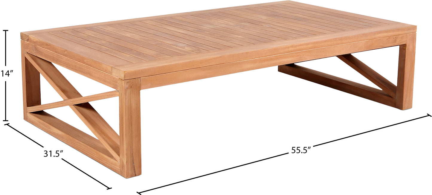 Anguilla Natural Teak Outdoor Coffee Table