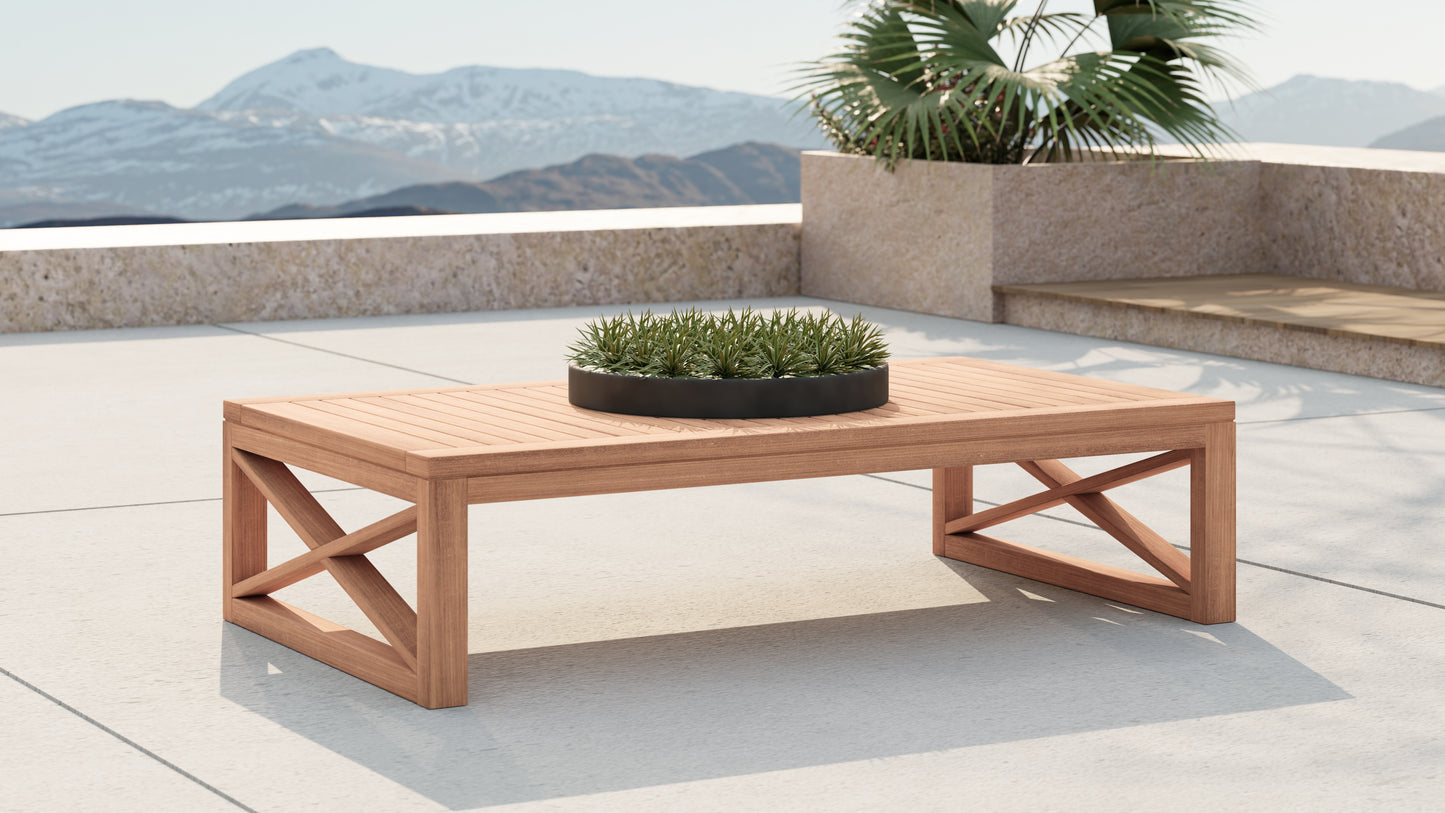 Anguilla Natural Teak Outdoor Coffee Table