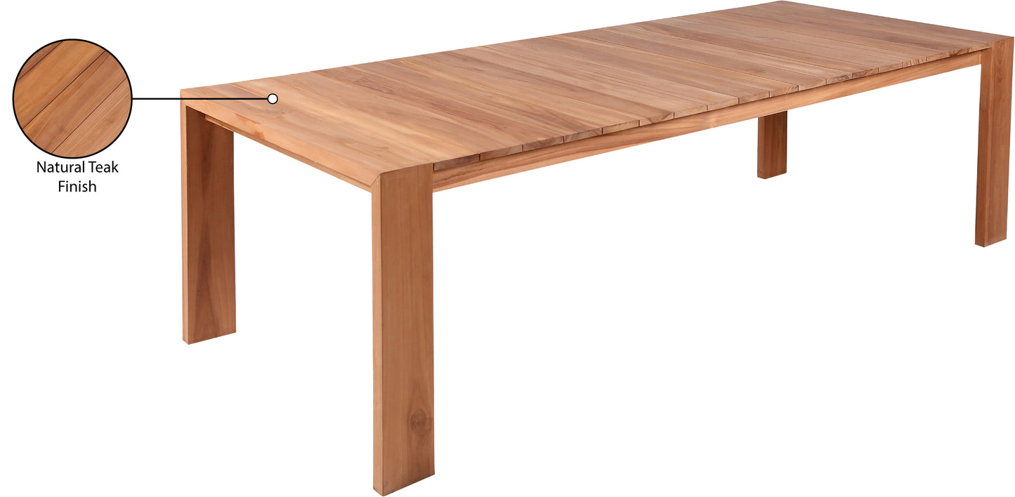 Tulum Natural Teak Outdoor Patio Dining Table