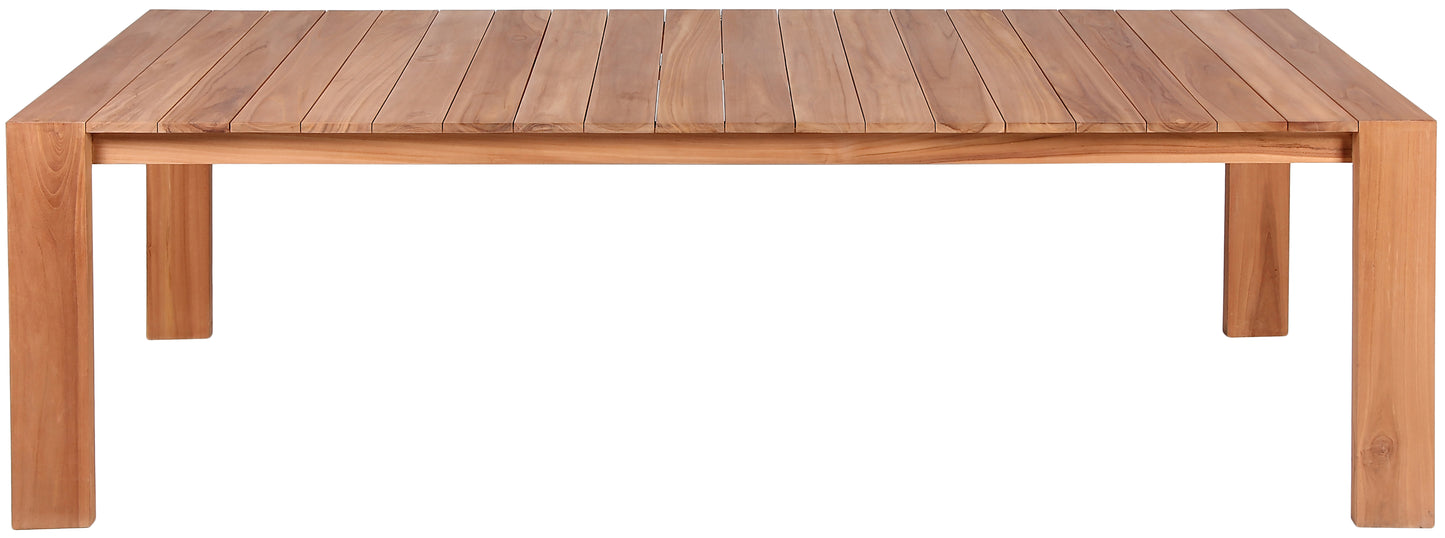 Tulum Natural Teak Outdoor Patio Dining Table