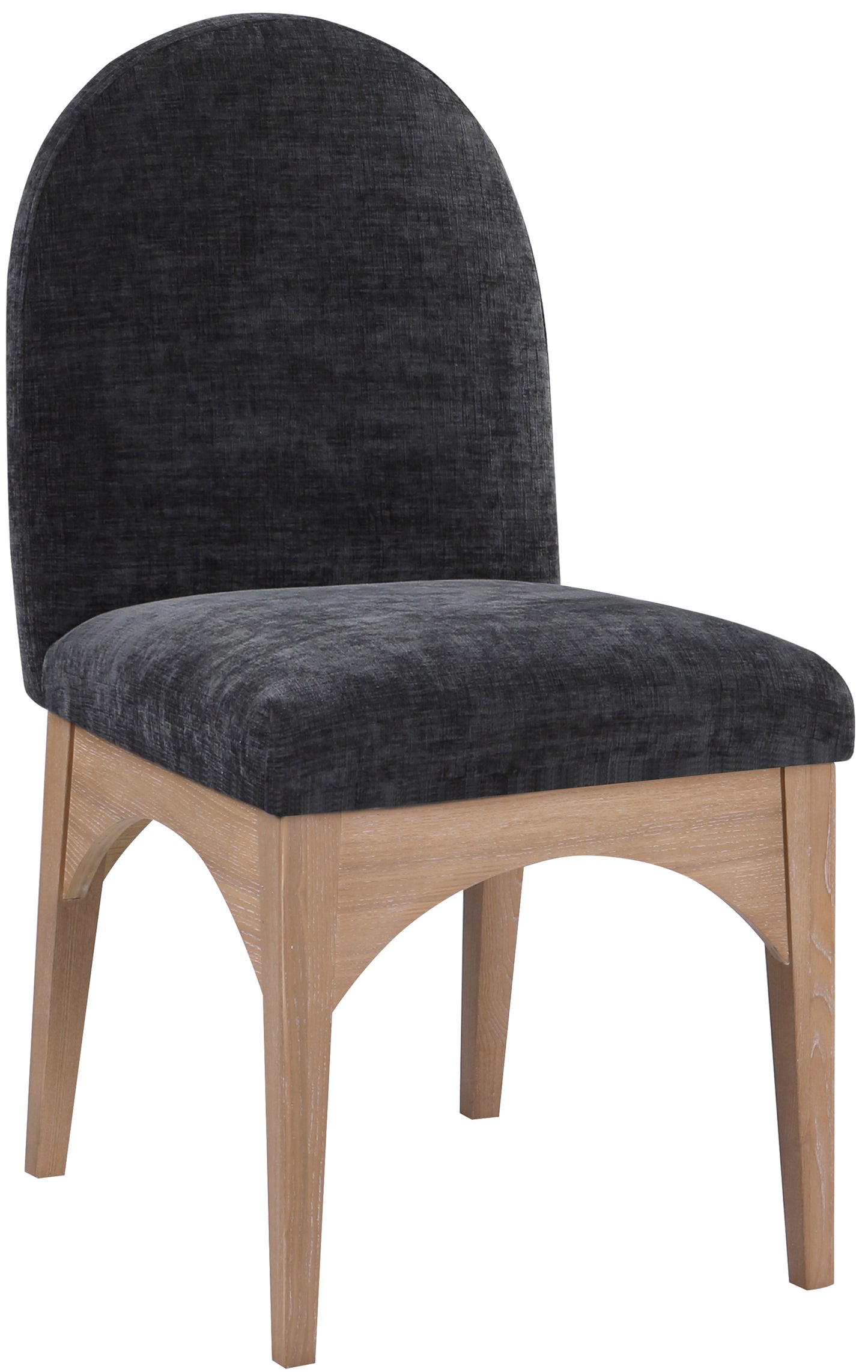 Waldorf Black Chenille Fabric Dining Chair