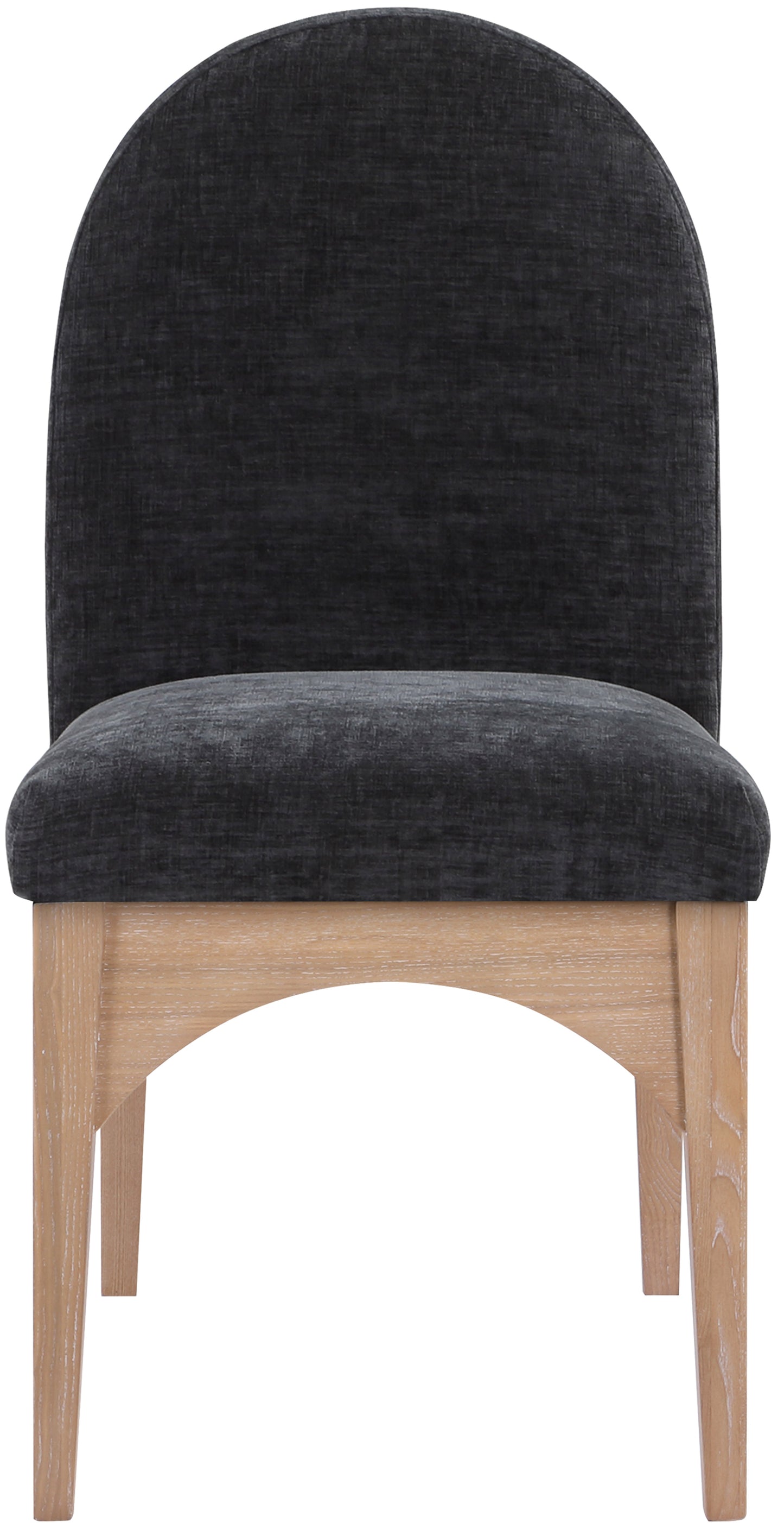 Waldorf Black Chenille Fabric Dining Chair