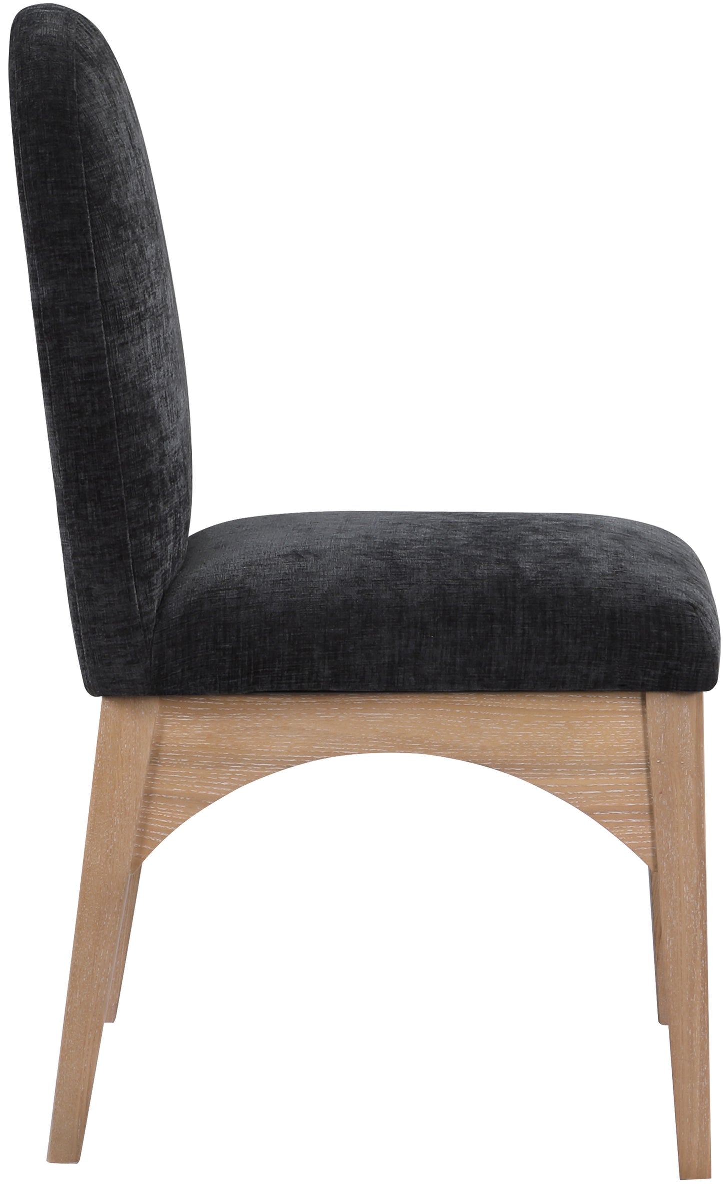 Waldorf Black Chenille Fabric Dining Chair