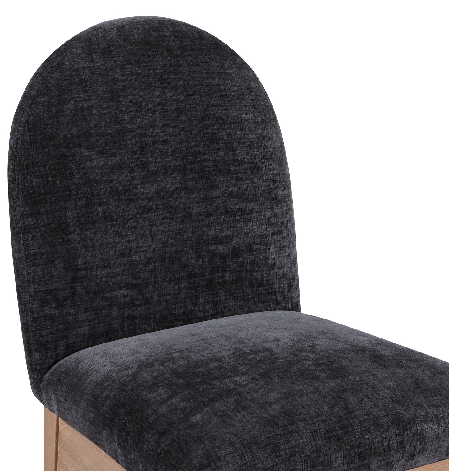 Waldorf Black Chenille Fabric Dining Chair